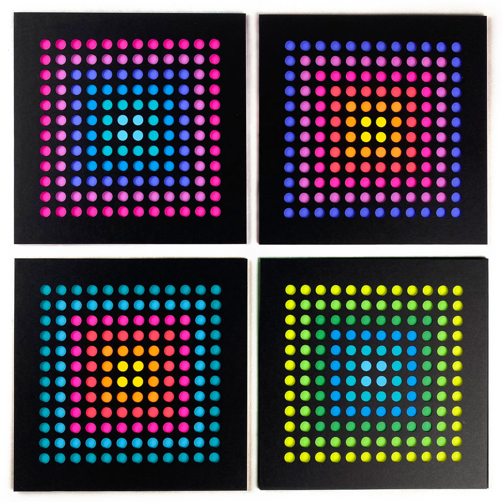 Trippy dots set of four